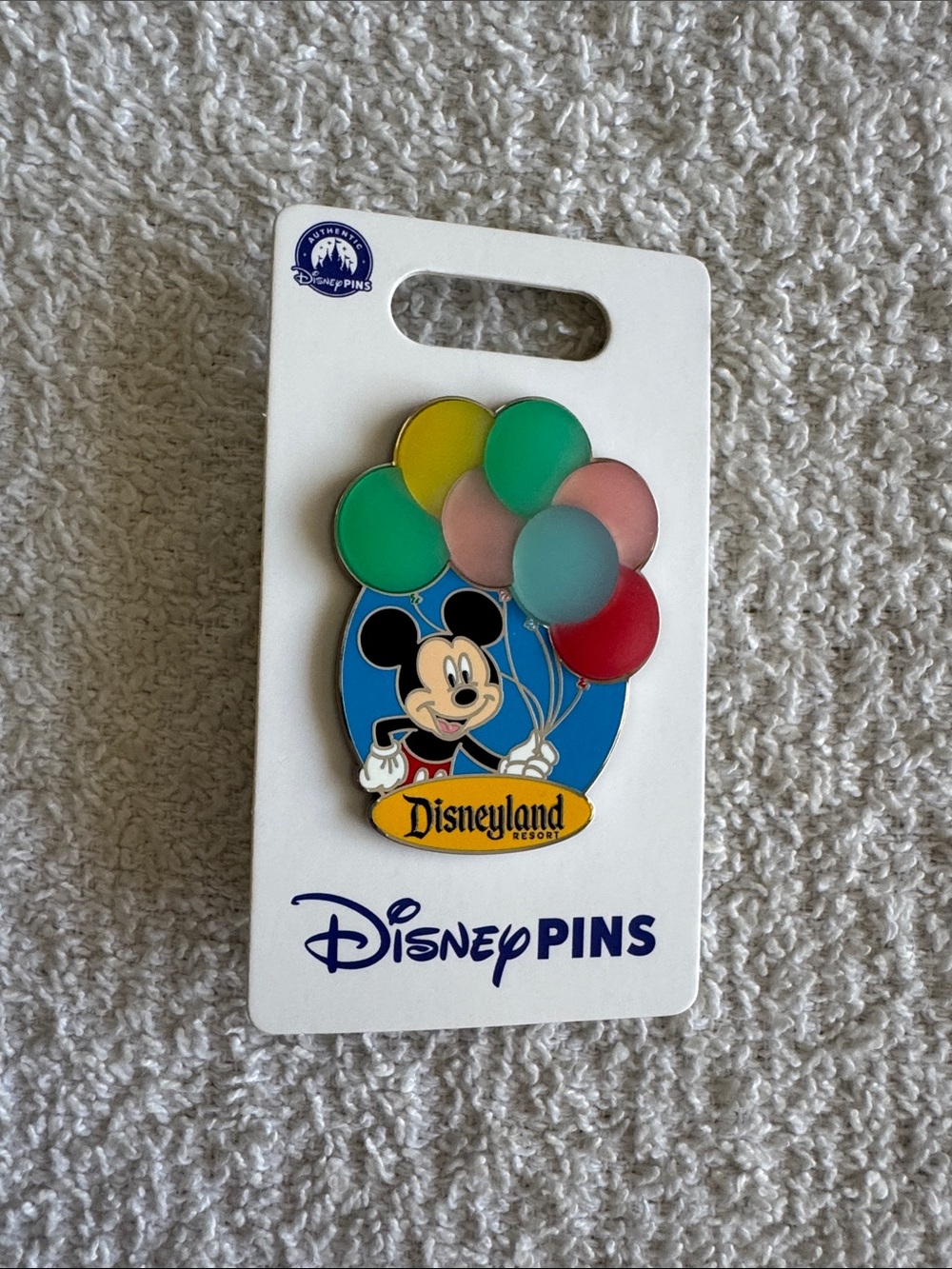 Disney Disneyland Resort Mickey Mouse with Colorful Balloons Pin